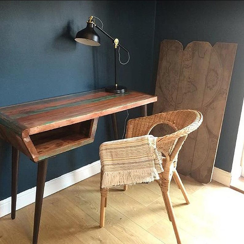 Home Office Furniture Retro Rustic Table Computer Writing Workstation Drawer Table Furniture Vintage Home Furniture Diy Mhg Co Ke