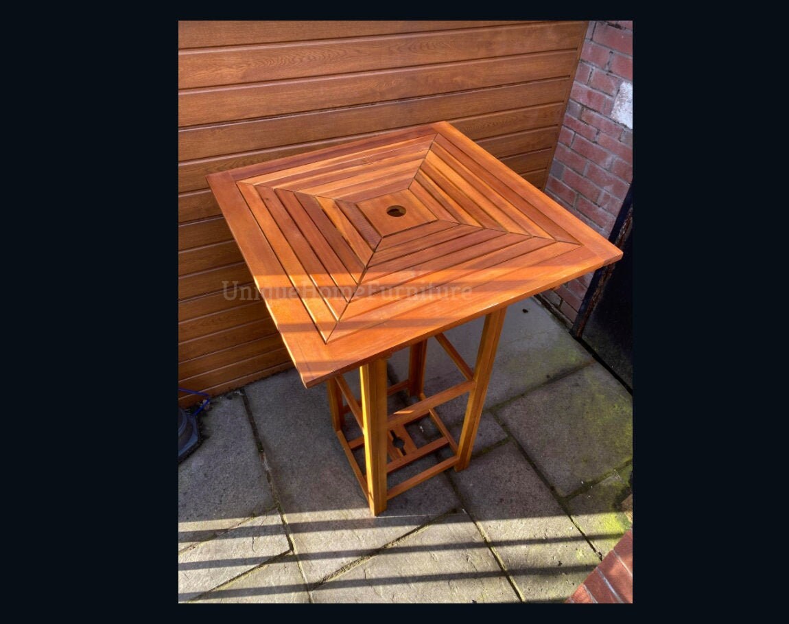 Outdoor Bar Table Wooden Garden Furniture Patio Tall High BBQ Etsy
