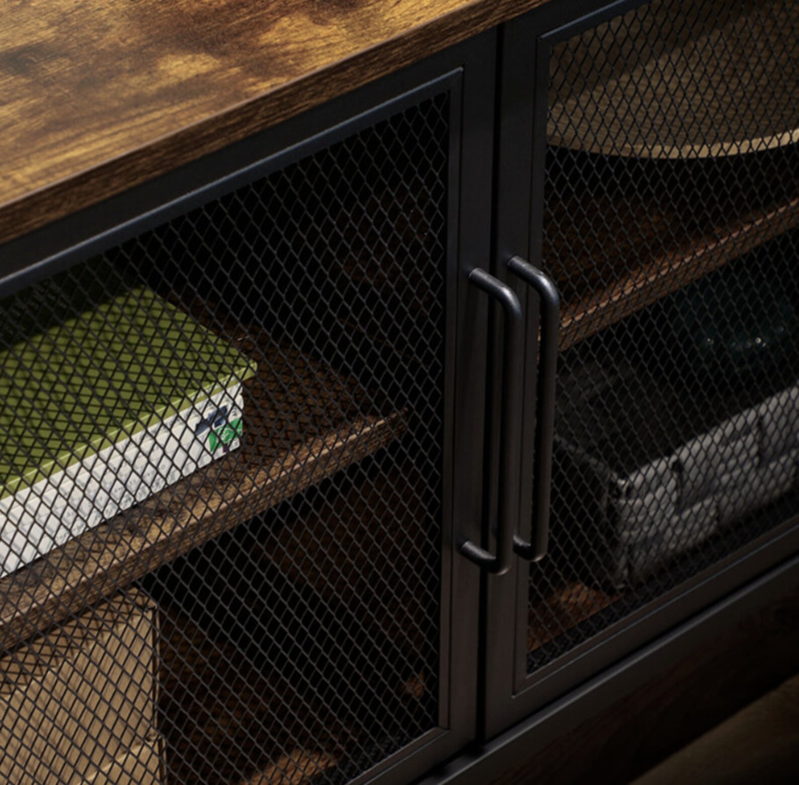 Aparador de almacenamiento industrial Rústico metal TV Stand | Etsy