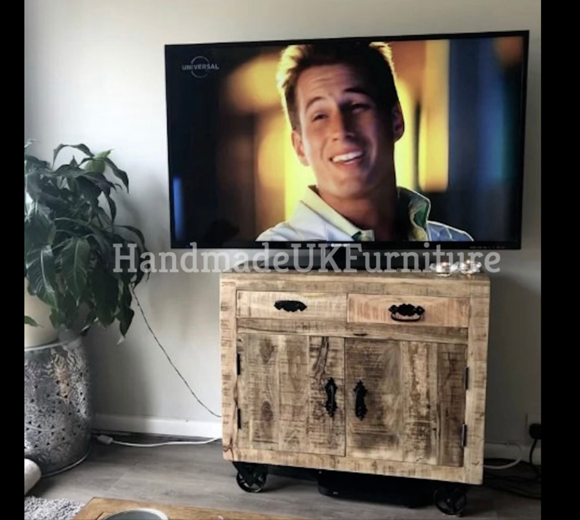 Gabinete lateral industrial vintage pasillo consola mesa | Etsy