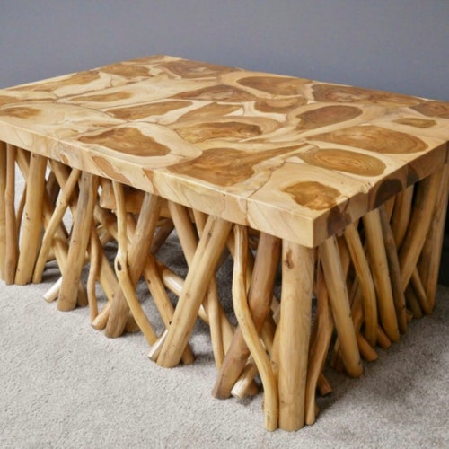 Art Deco Large Coffee Table White Etsy UK