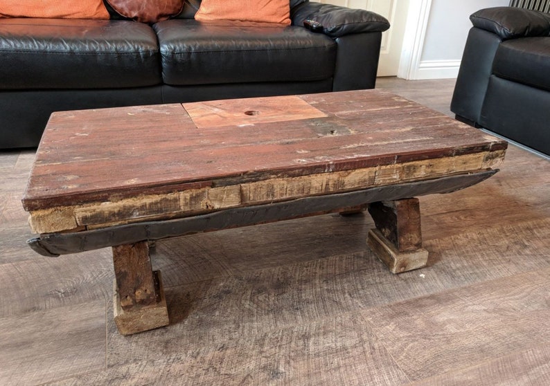 Unique Coffee Table Rustic Solid Reclaimed Wood Furniture Etsy
