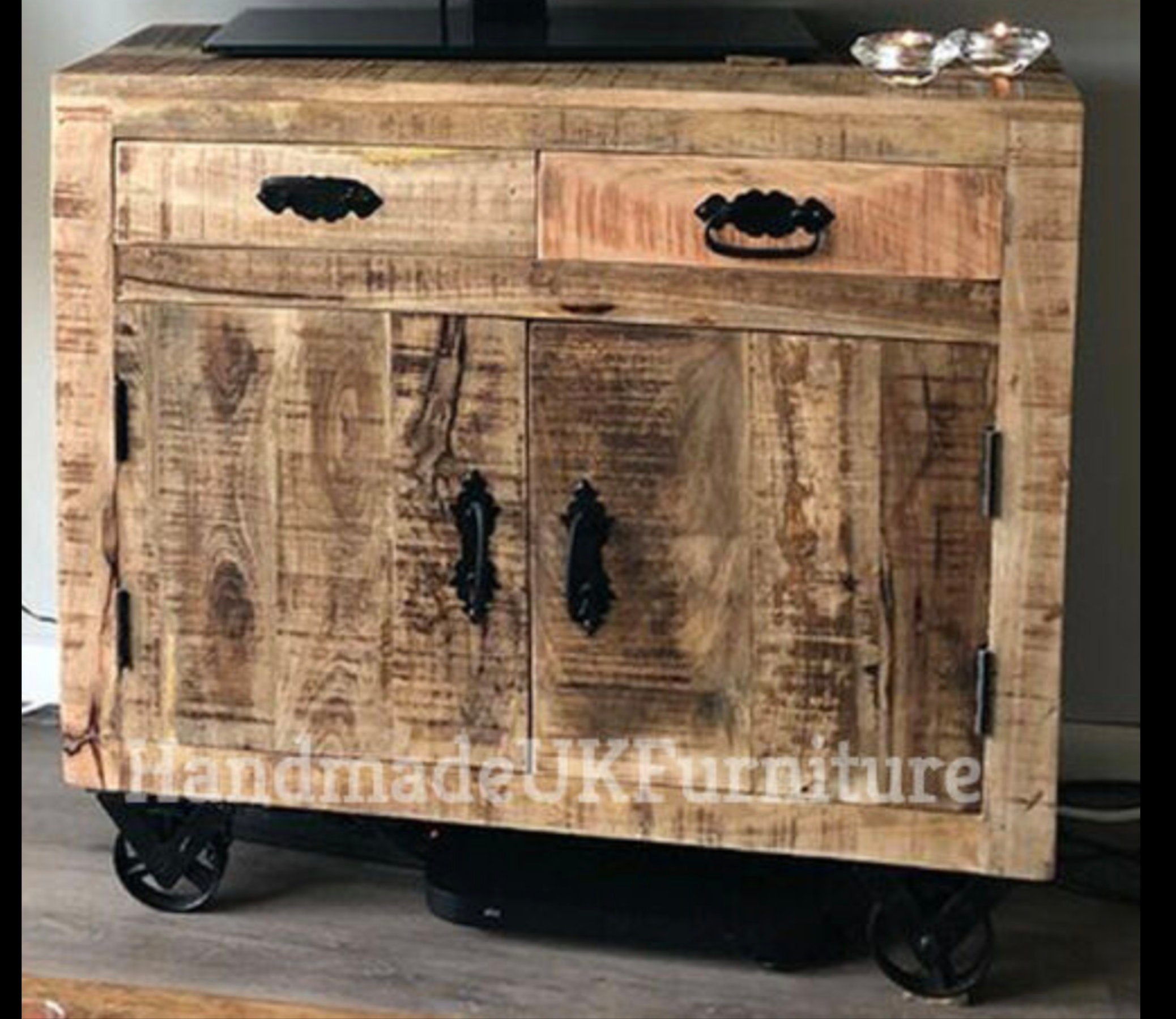 Gabinete lateral industrial vintage pasillo consola mesa | Etsy