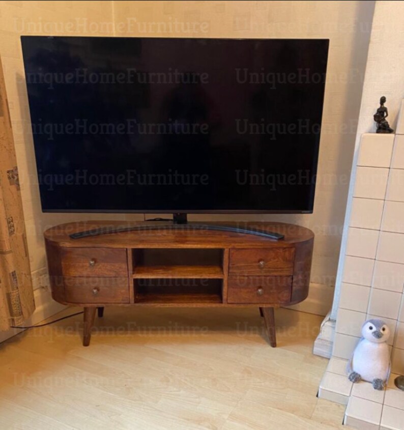 Mid Century TV Stand Large Media Unit Vintage Danish Etsy