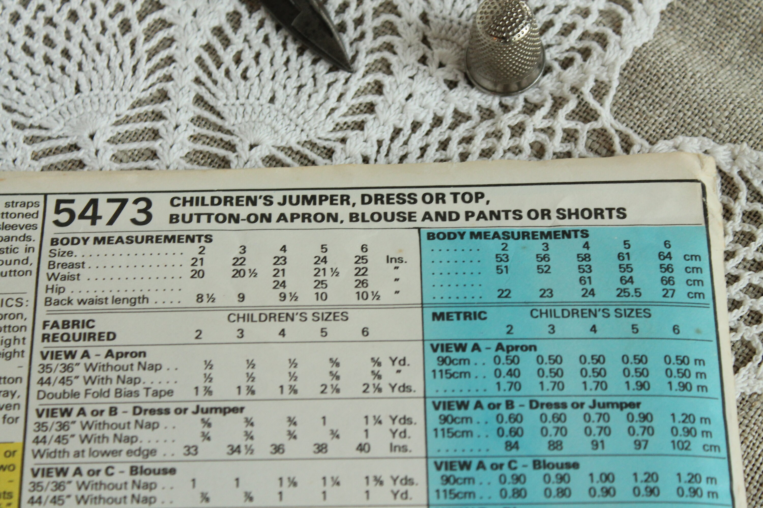 Vintage Mccall's Girls Jumper & Apron Dress Pattern / Girls Top, Blouse ...