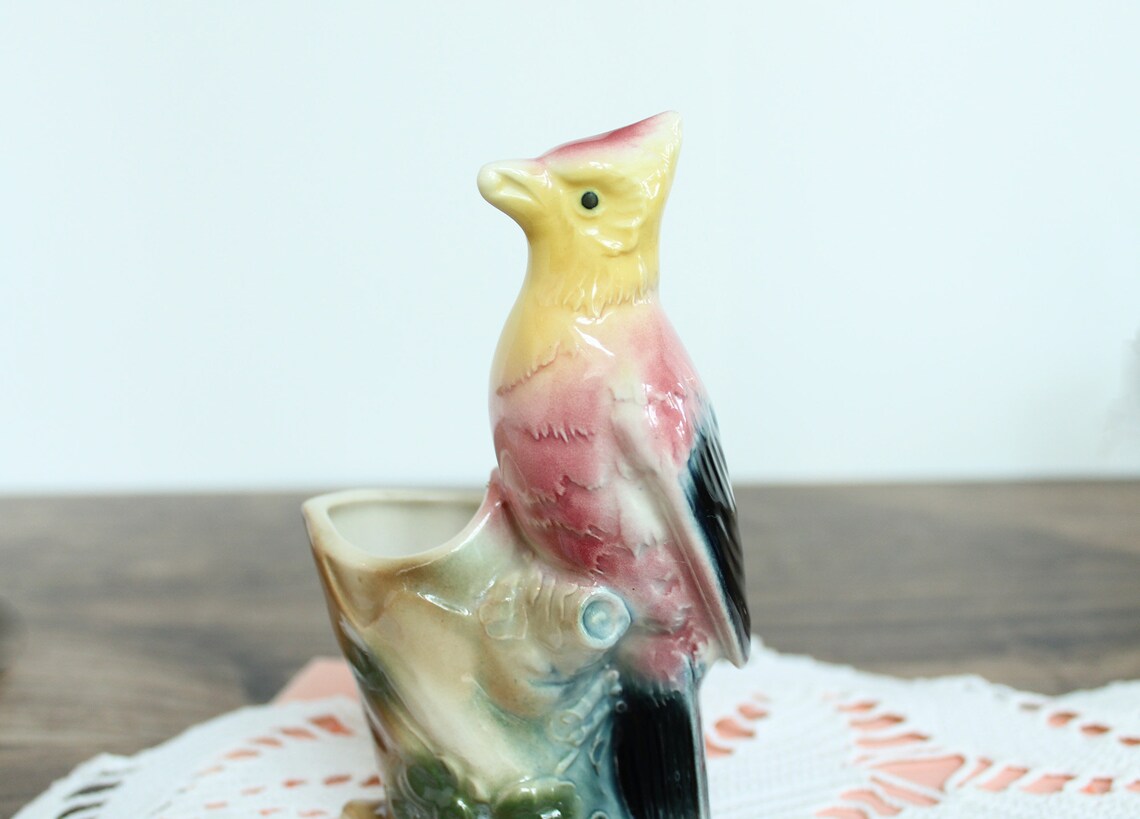 Vintage Royal Copley Bird Planter Royal Copley Bird Vase Etsy