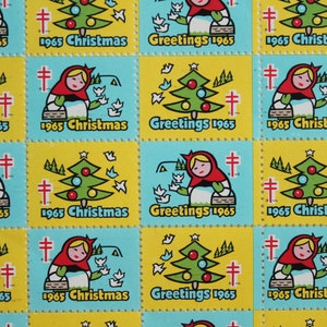 Christmas Seals 1965 Tuberculosis - American Lung Assn Christmas Seal, Charity Christmas Seal, Christmas Ephemera