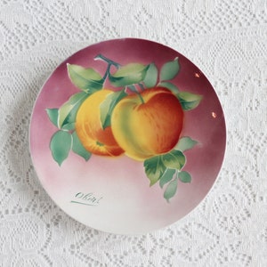 Vintage K&G Luberville French Obert Apple Plate, French Obert Apple Plate, Vintage Fruit Plate, Vintage Decorative Apple Plate