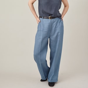 Fine Pleated Pants Etsy UK