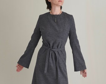 gray wool dress
