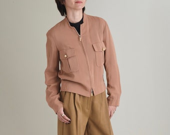 Vintage Giorgio Armani Light Jacket for Women Size S | Beige Jacket for Spring/Autumn - FTV991