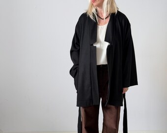 100% Cashmere Wrap Coat | Women’s Kimono Jacket | Lightweight Spring Outerwear | Natural Fabric