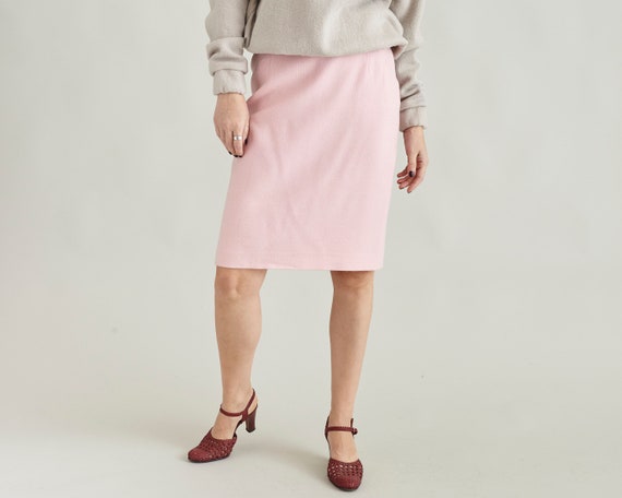 Pink wool pencil clearance skirt