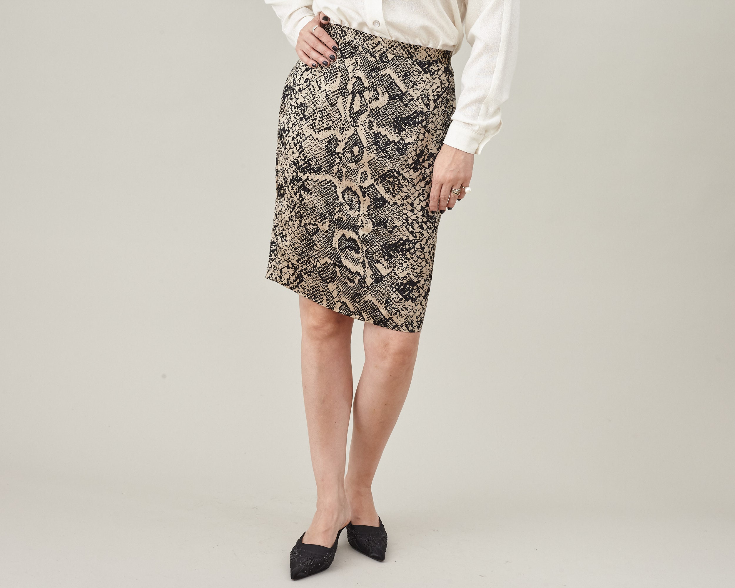 Snakeskin slip skirt cheap