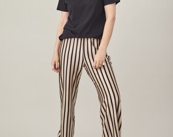 LV Stripe Technical Jersey Flared Pants - Women - Ready-to-Wear