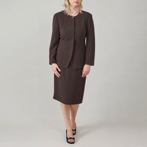 Vintage Cerutti Brown Suit: 90&#39;s Minimalist Elegance