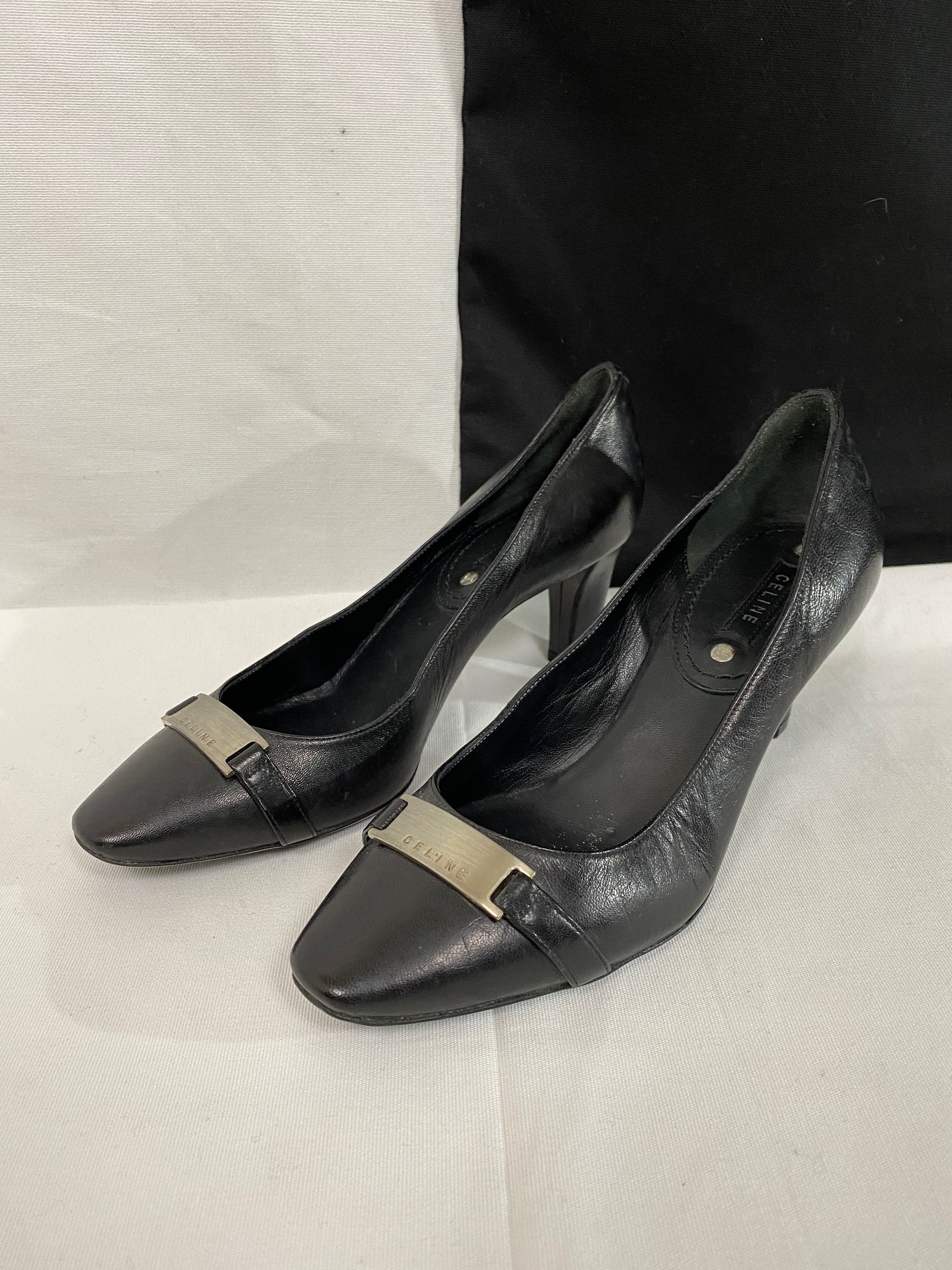 Vintage Celine Shoes for Women Size 36 Black Leather Pumps | Etsy