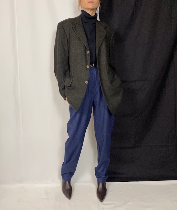 Vintage Cashmere Blazer | Plaid Cashmere Blazer |
