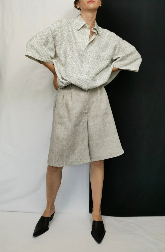 Vintage Silk Blouse Size L - XL | Unisex Silk Blou