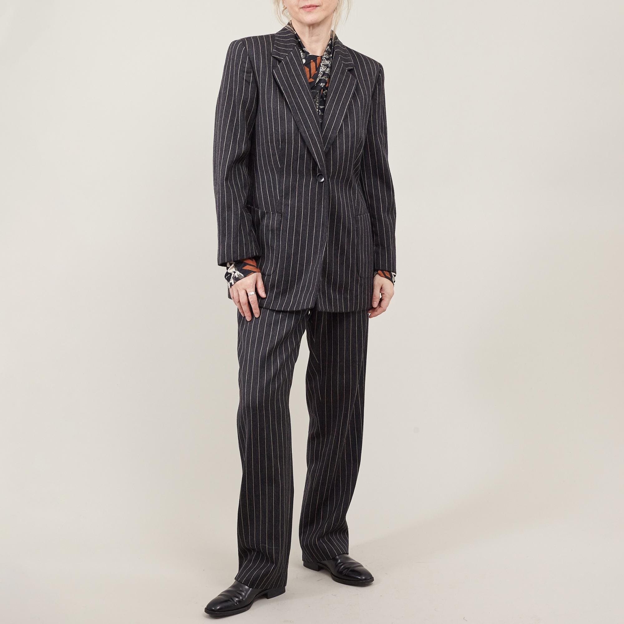 Dark Grey Pinstripe Suit UK