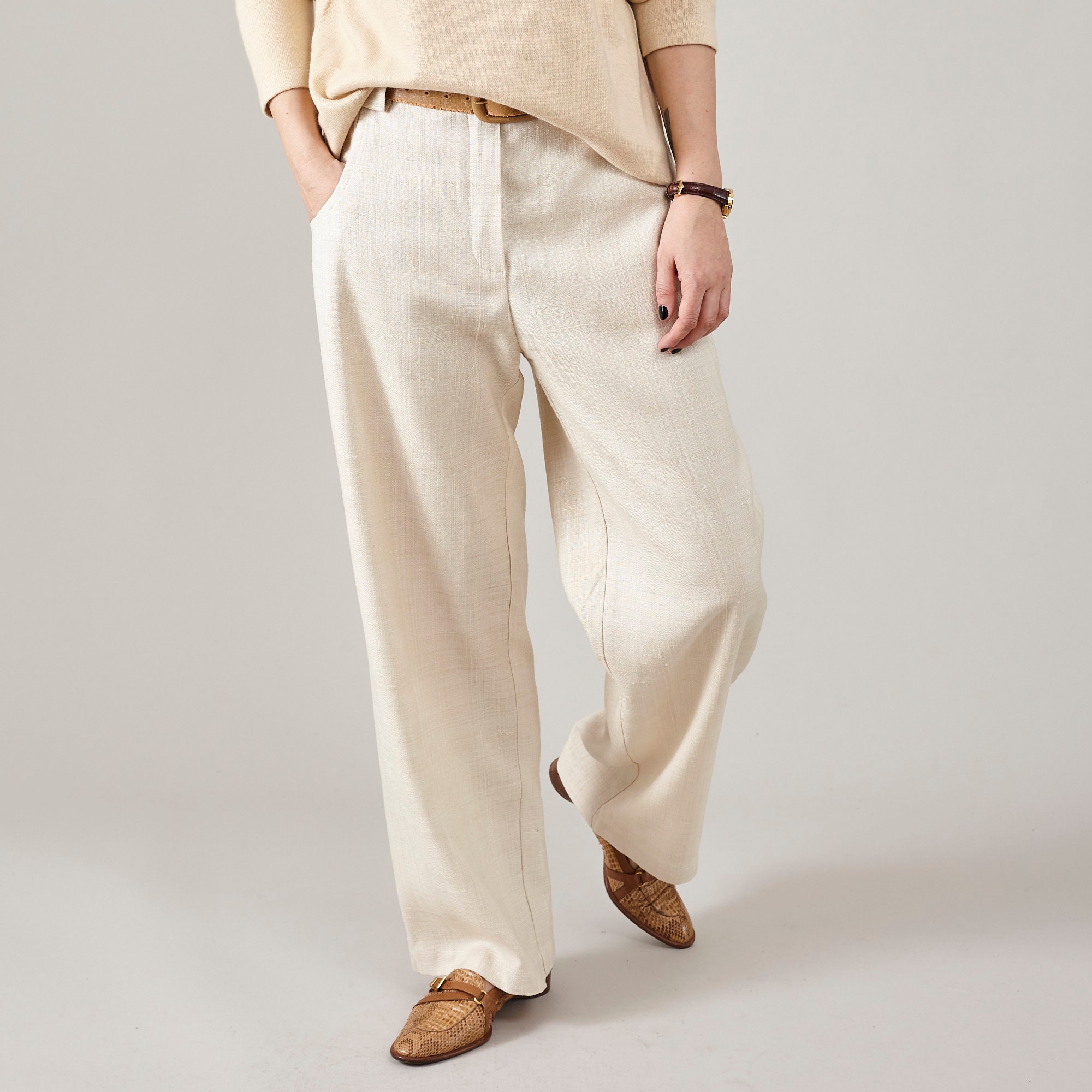 [LOW CLASSIC] / ☆ 24SS POCKET WOOL TROUSER / BEIGE org.jpg