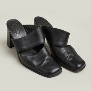 Chanel Black Quilted Leather Clogs SIZE 37