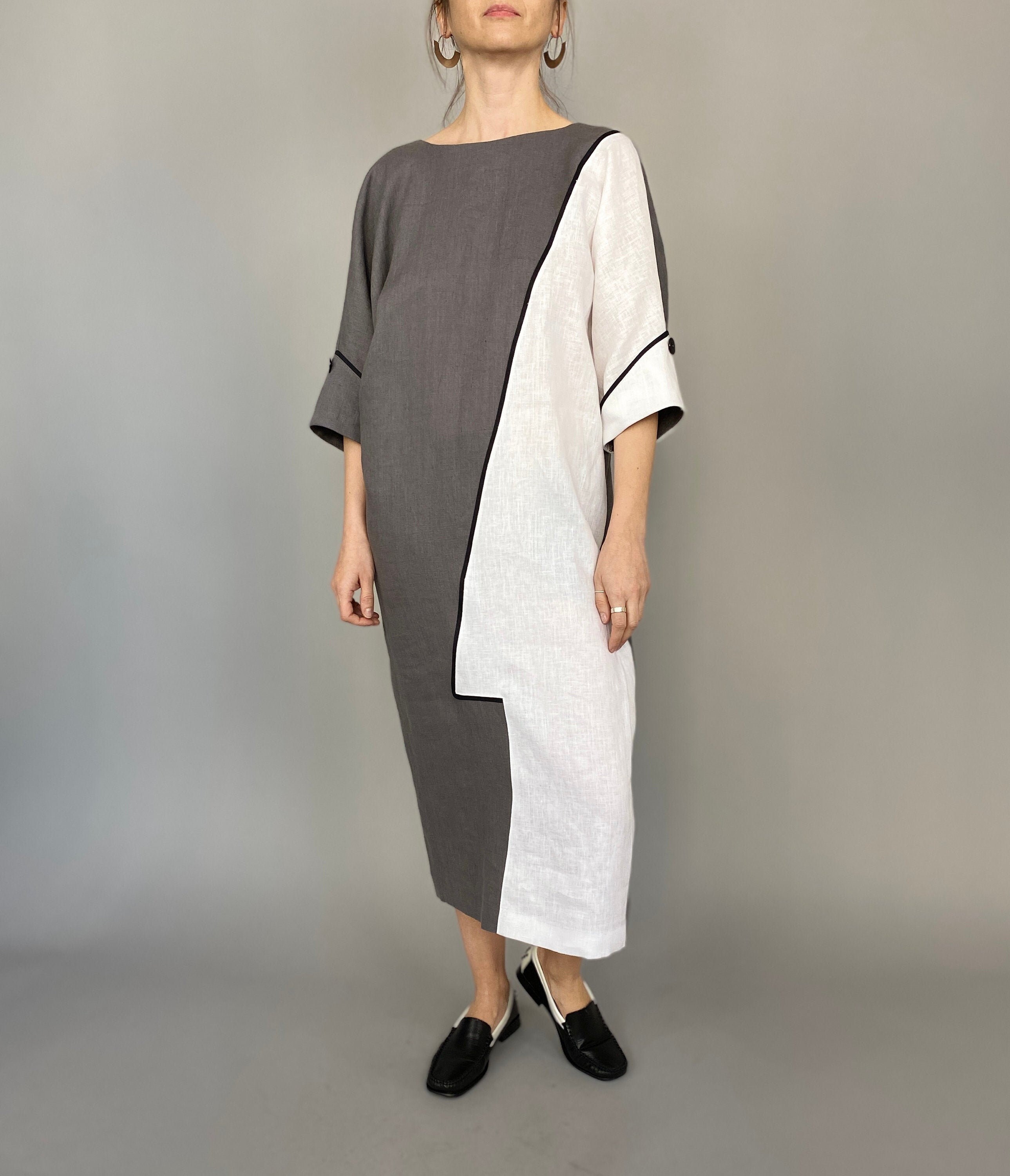 Handmade Linen Dress for Women Size XXS 