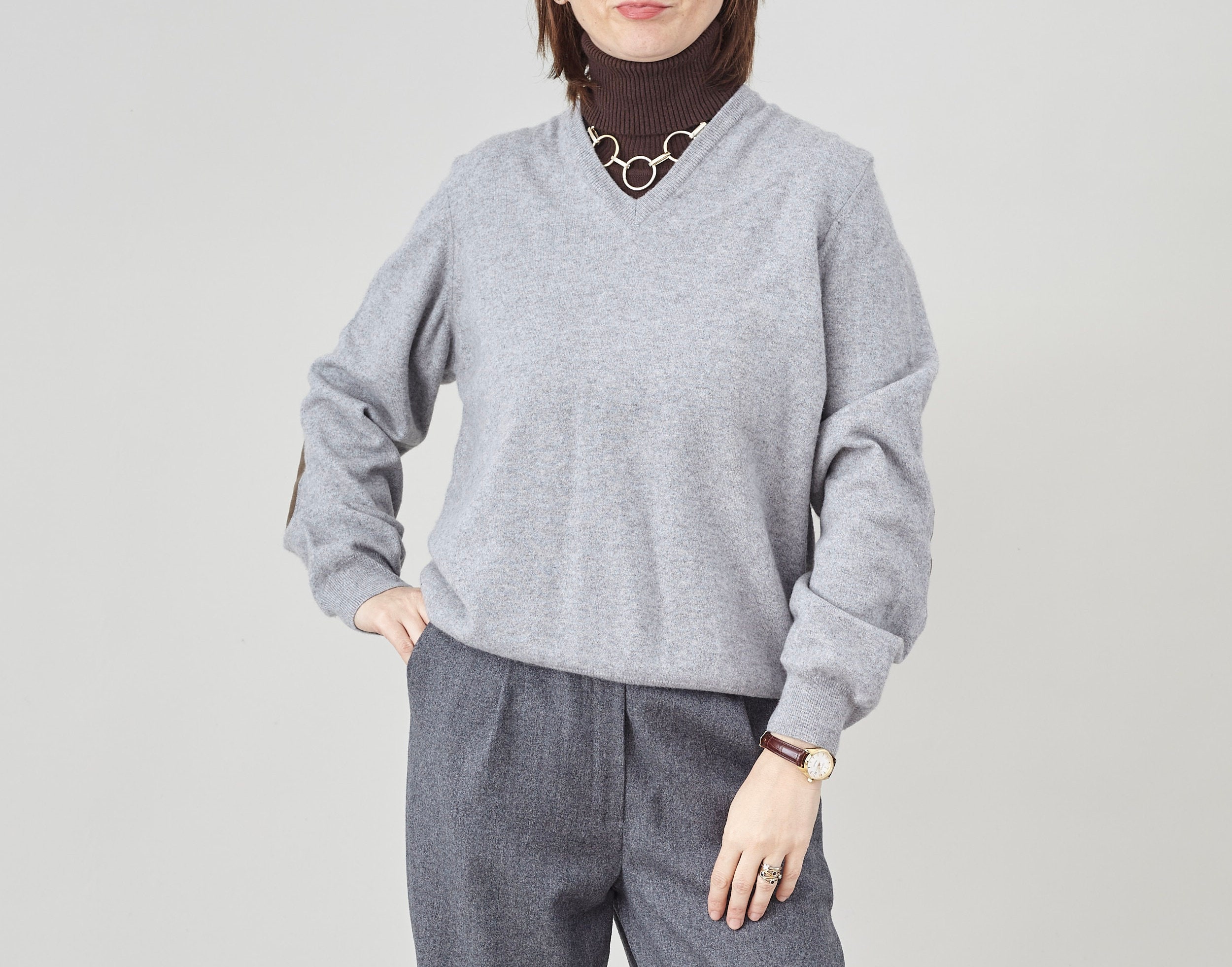 women premium lambswool crew neck sweater