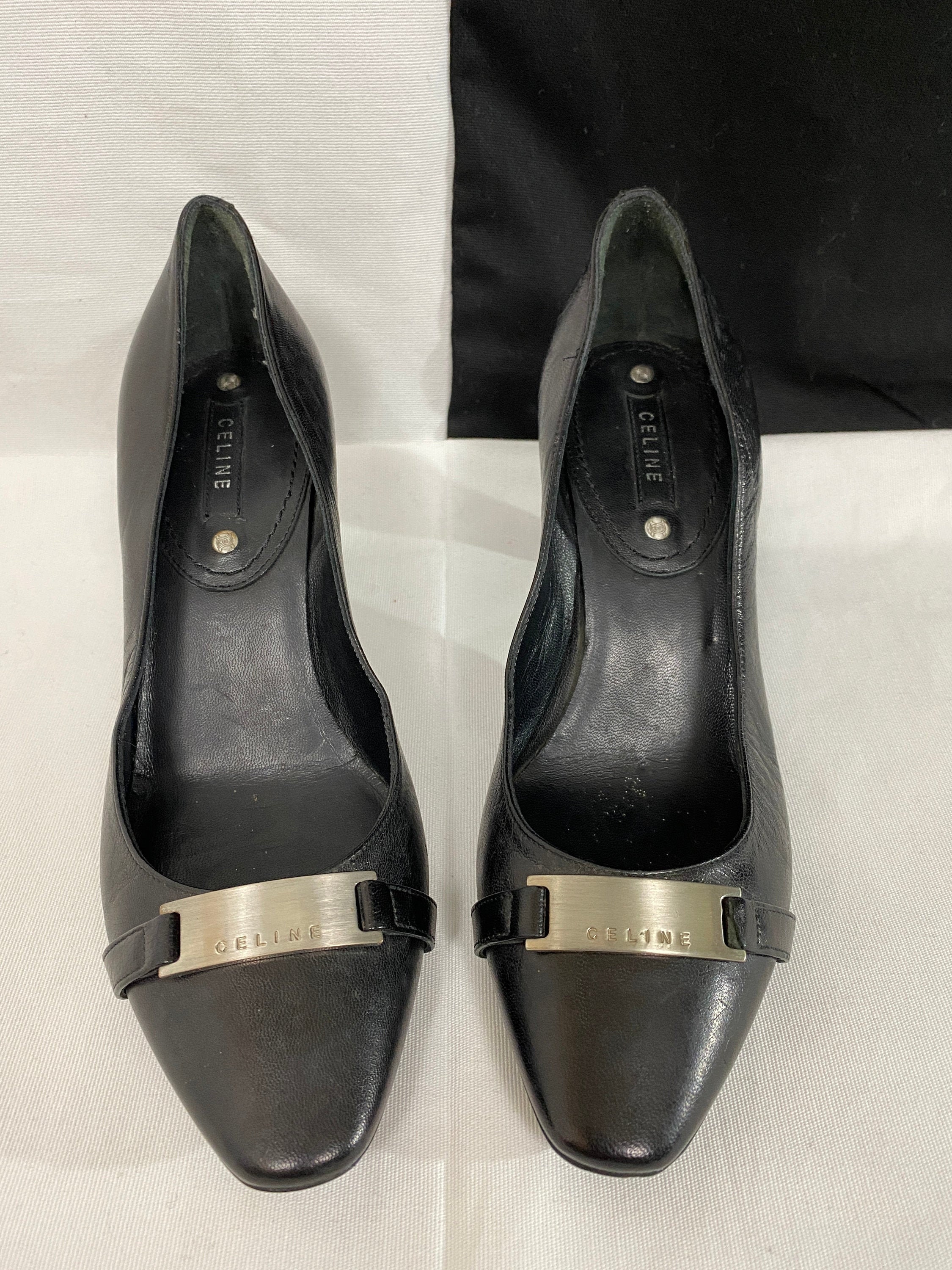 Vintage Celine Shoes for Women Size 36 Black Leather Pumps | Etsy