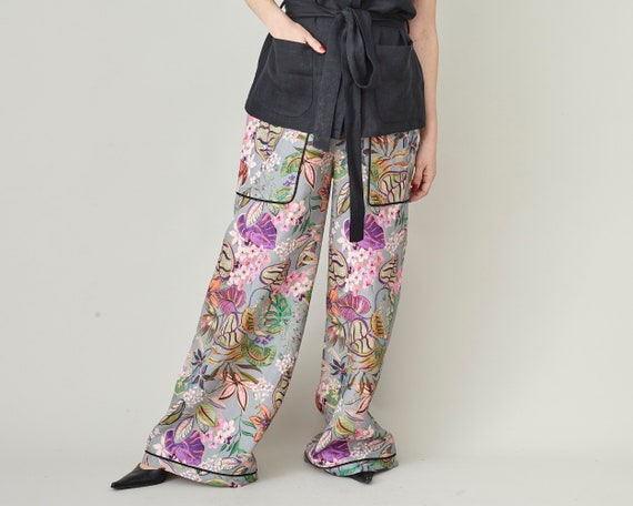 Pantalones Fluidos para Mujer / Pantalón Palazzo de Lino con