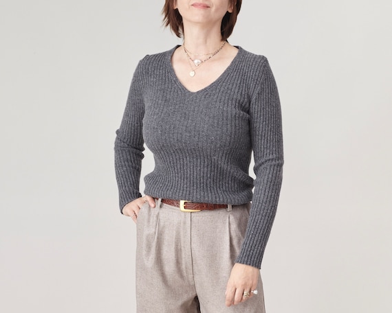 Grey cashmere jumper uk discount