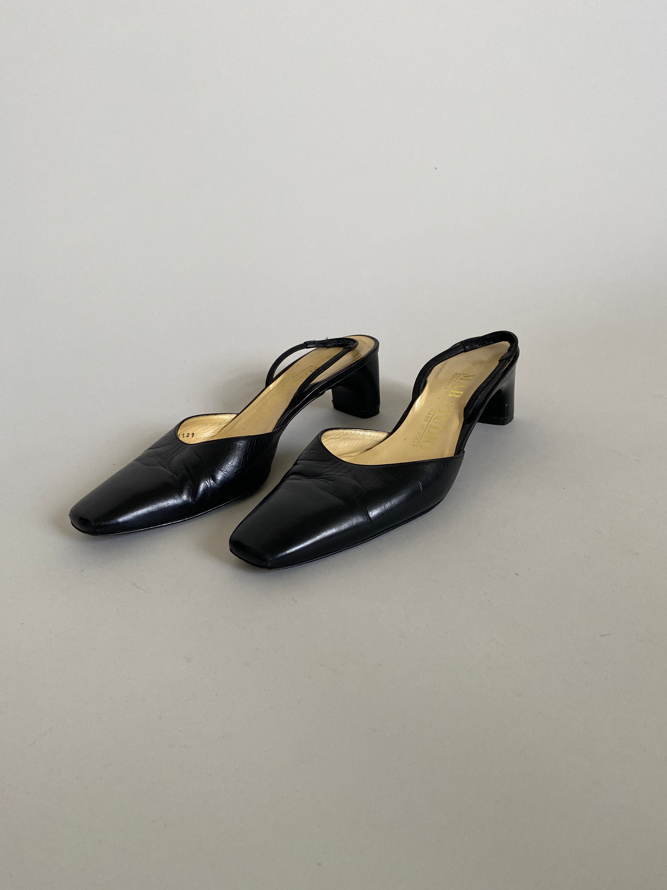 Black Low Heel - Etsy