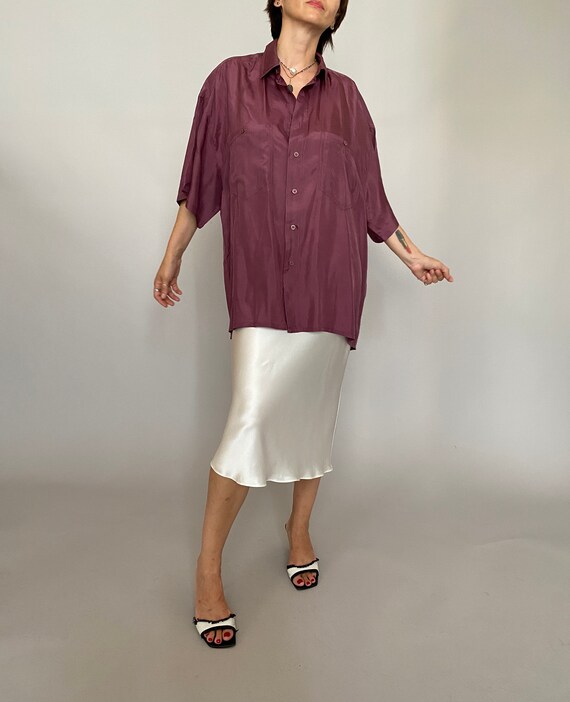 Vintage Silk Blouse for Women size L - XL | Paper… - image 2