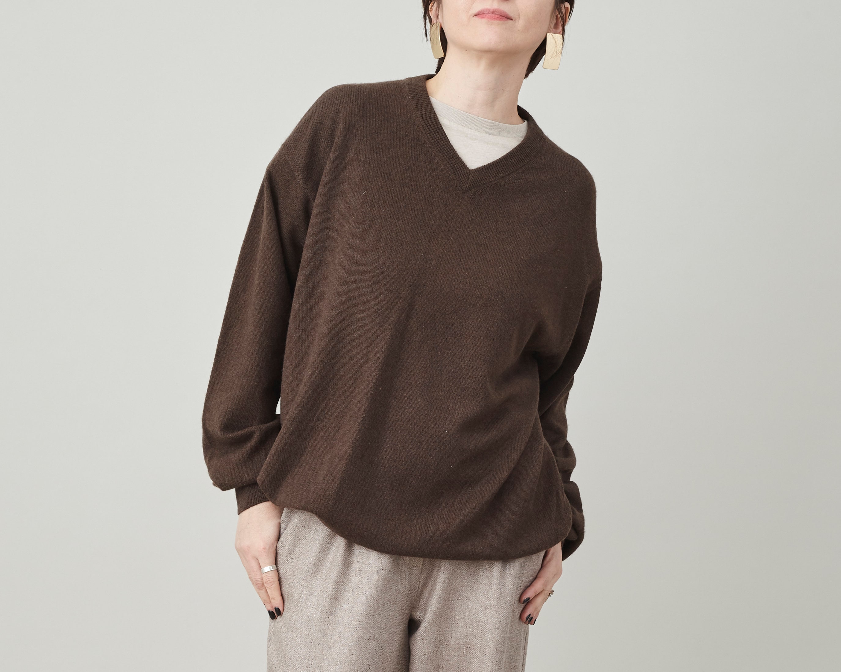 extreme cashmere V-neck cashmere jumper - Neutrals