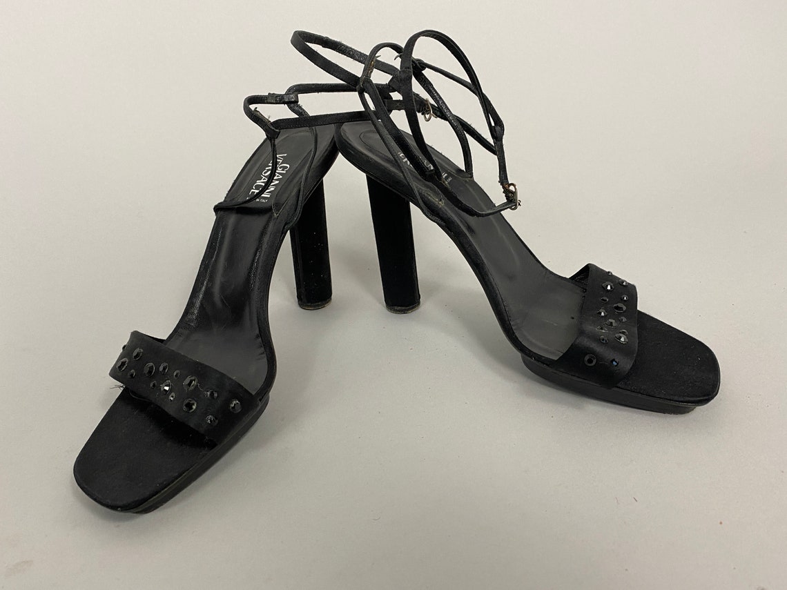 versace square heels