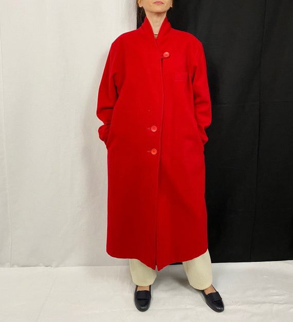 Vintage Coat for Women Size S - M | Red Wool Coat