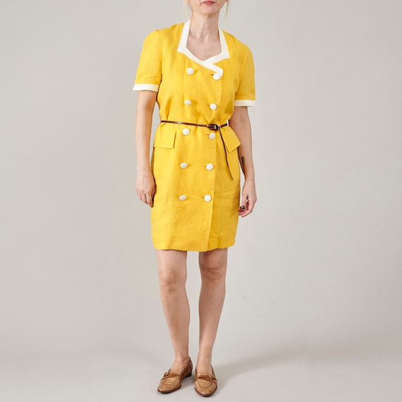 chinese dress ladies Beatrice Puffed-Sleeve Linen Mini Dress main image 1