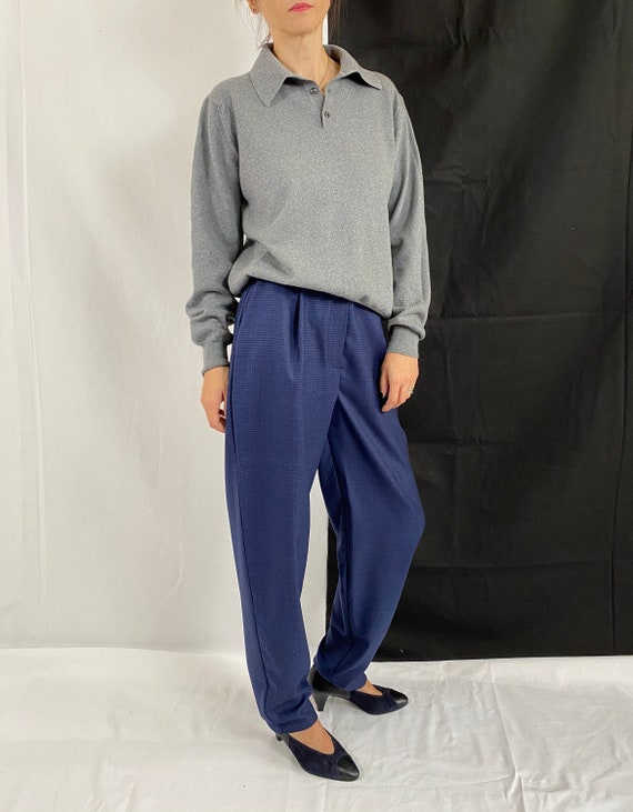 Wool Henley Sweater | Grey Henley Sweater | Vintag