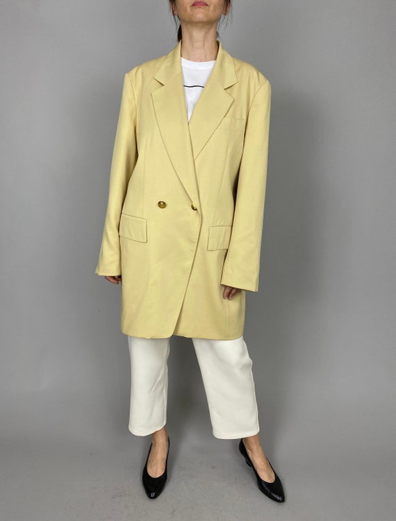 Vintage Wool Blazer for Women Size L - XL | Pale … - image 1