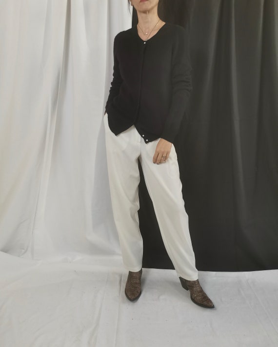 Black Cashmere Cardigan for Women Size S | Vintage