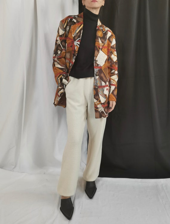 Silk Blazer for Women Size L | Vintage Silk Blazer