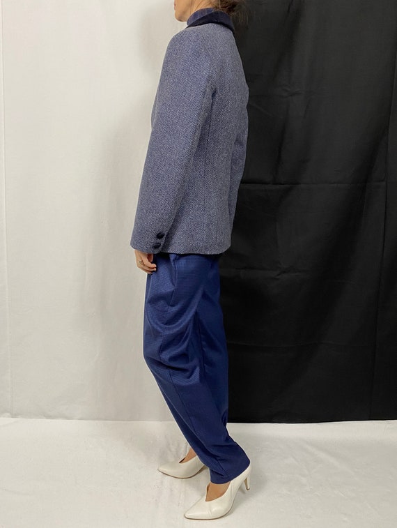 Vintage Wool Blazer for Women Size S | Blue Herri… - image 5