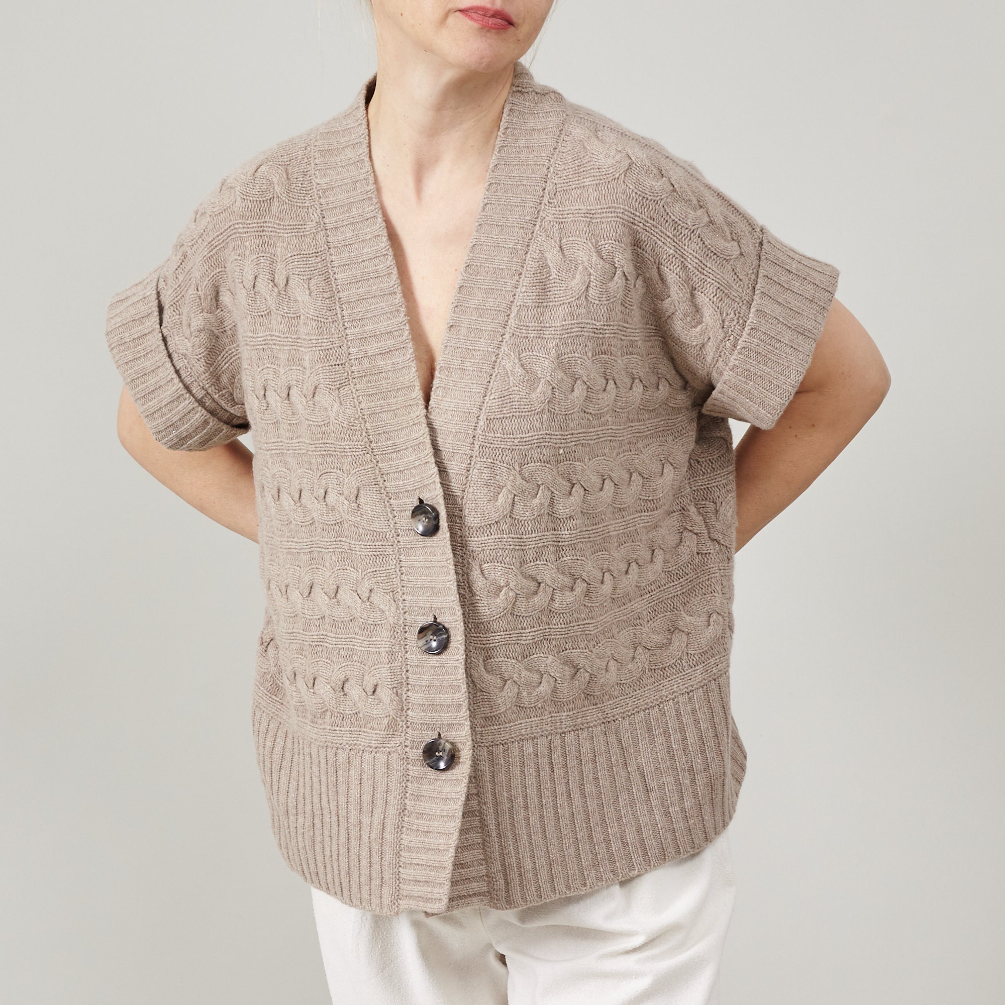 ★Max Mara★ [Max Mara] FW24 Women’s Barbiera Cardigan BAVI Max Mara Studio Abadan mohair-blend sweater for women