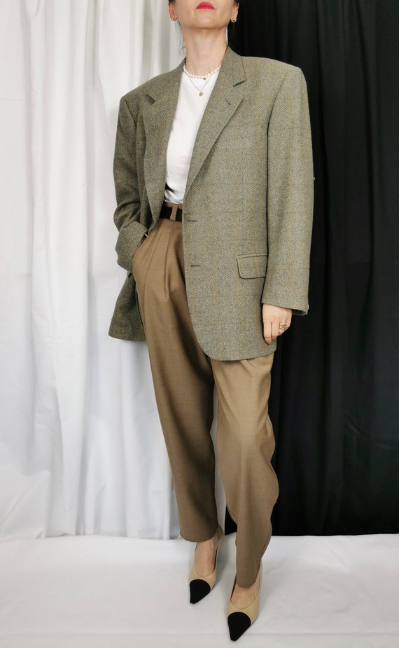 Vintage Oversized Blazer for Women | Wool - Cashme
