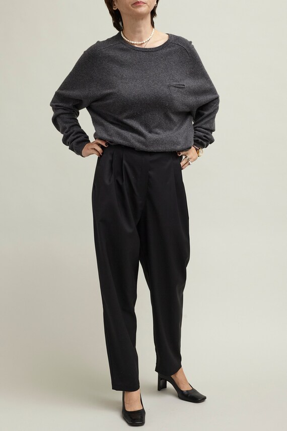 Vintage Silk Cashmere Sweater size M | Grey Cashm… - image 6