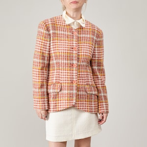 Vintage Wool Houndstooth Blazer: Pendleton Tweed Jacket, Size S