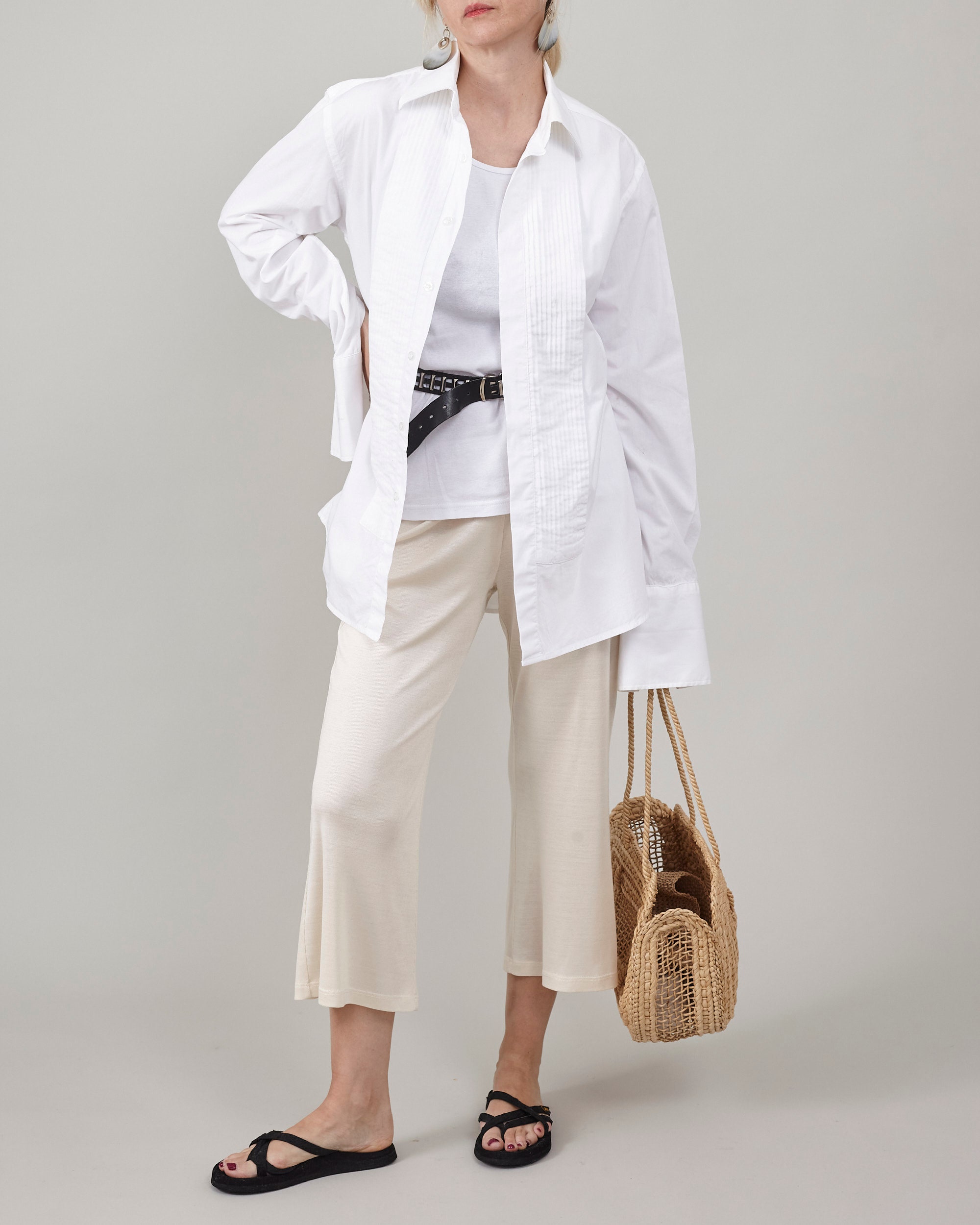 Ivory Silk Capri Pants: Handmade Lightweight Flared Trousers - Etsy