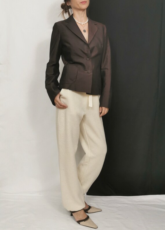 Silk Blazer for Women Size S | Vintage Silk Blazer