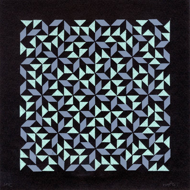 Scatter Lilac Mint Tile Print image 1