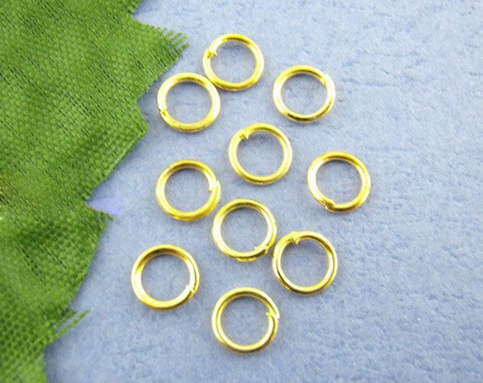 Bulk 1000 6mm Jump Ring Gold Plated Open Jump Rings Great for Jewelry Making Supplies & Craft Projects Charms Bracelet Charm